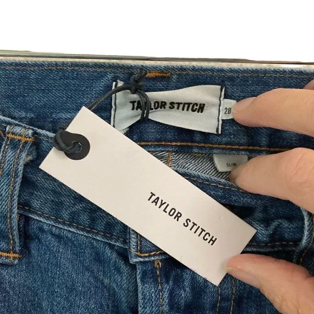 Taylor Stitch jeans mens 28* The‎ Slim Jean in 24 month wash selvage denim NEW